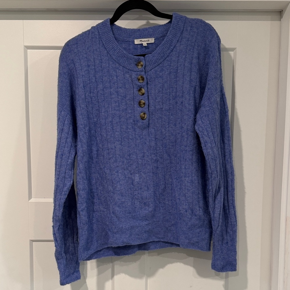 Madewell Blue Alpaca/Merino blend Knit Sweater - Women’s Small